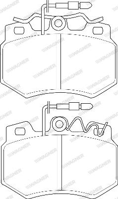 Wagner WBP20923A - Тормозные колодки, дисковые, комплект autospares.lv