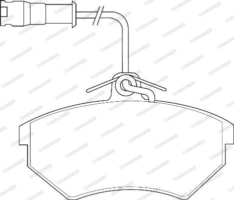 Wagner WBP20669A - Тормозные колодки, дисковые, комплект autospares.lv