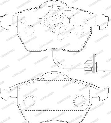 Wagner WBP20676A - Тормозные колодки, дисковые, комплект autospares.lv