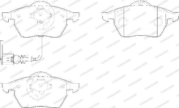 Wagner WBP20676C - Тормозные колодки, дисковые, комплект autospares.lv