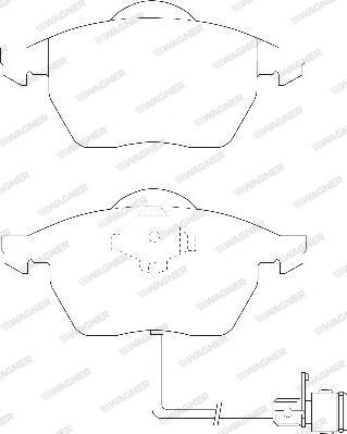 Wagner WBP20676D - Тормозные колодки, дисковые, комплект autospares.lv