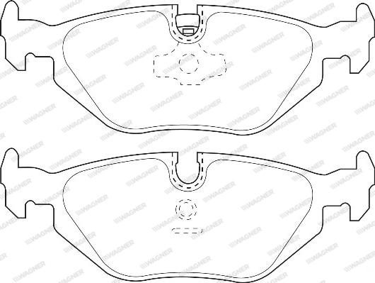 Wagner WBP20180A - Тормозные колодки, дисковые, комплект autospares.lv