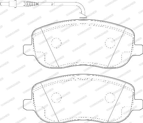 Wagner WBP20261A - Тормозные колодки, дисковые, комплект autospares.lv