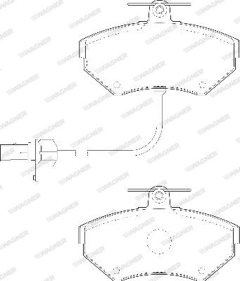 Wagner WBP21945B - Тормозные колодки, дисковые, комплект autospares.lv