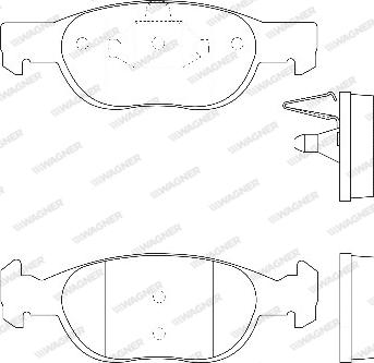 Wagner WBP21930A - Тормозные колодки, дисковые, комплект autospares.lv