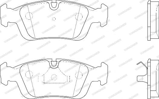 Wagner WBP21925A - Тормозные колодки, дисковые, комплект autospares.lv