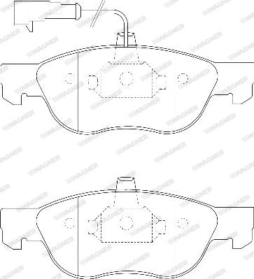 Wagner WBP21927A - Тормозные колодки, дисковые, комплект autospares.lv