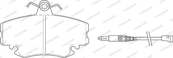 Wagner WBP21463A - Тормозные колодки, дисковые, комплект autospares.lv