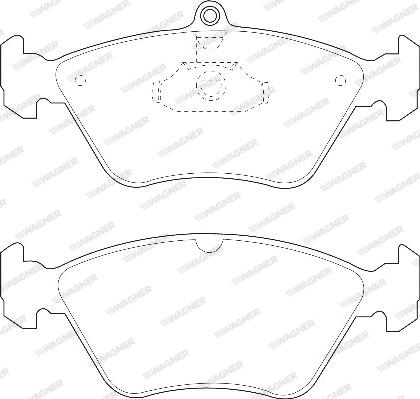 Wagner WBP21411A - Тормозные колодки, дисковые, комплект autospares.lv