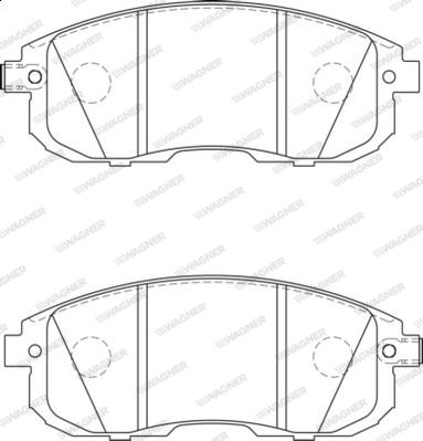 Wagner WBP21561A - Тормозные колодки, дисковые, комплект autospares.lv