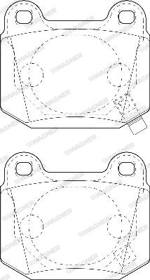 Wagner WBP21580A - Тормозные колодки, дисковые, комплект autospares.lv