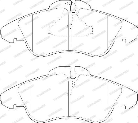 Wagner WBP21576A - Тормозные колодки, дисковые, комплект autospares.lv