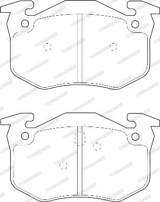 Wagner WBP21600A - Тормозные колодки, дисковые, комплект autospares.lv