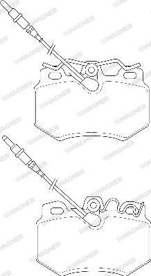 Wagner WBP21614A - Тормозные колодки, дисковые, комплект autospares.lv