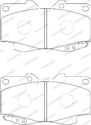 Wagner WBP21680A - Тормозные колодки, дисковые, комплект autospares.lv