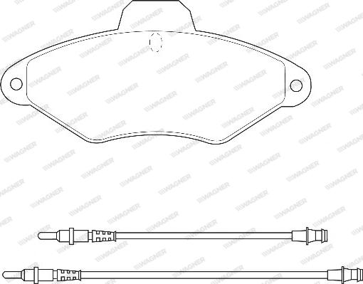 Wagner WBP21631A - Тормозные колодки, дисковые, комплект autospares.lv