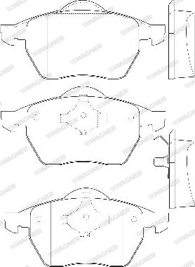 Wagner WBP21624A - Тормозные колодки, дисковые, комплект autospares.lv