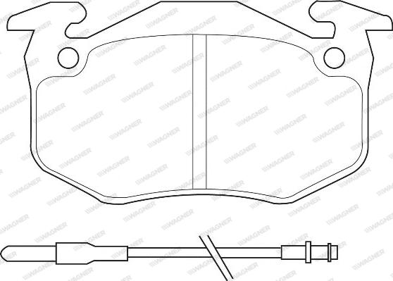 Wagner WBP21096A - Тормозные колодки, дисковые, комплект autospares.lv