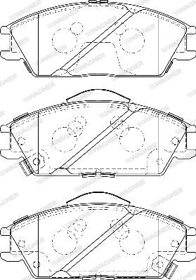 Wagner WBP21012B - Тормозные колодки, дисковые, комплект autospares.lv