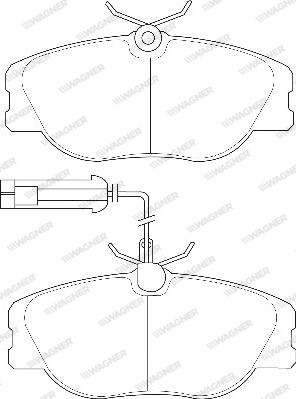 Wagner WBP21147A - Тормозные колодки, дисковые, комплект autospares.lv