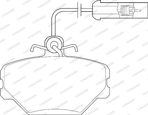 Wagner WBP21100A - Тормозные колодки, дисковые, комплект autospares.lv