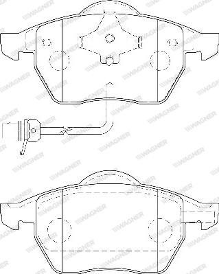 Wagner WBP21848B - Тормозные колодки, дисковые, комплект autospares.lv