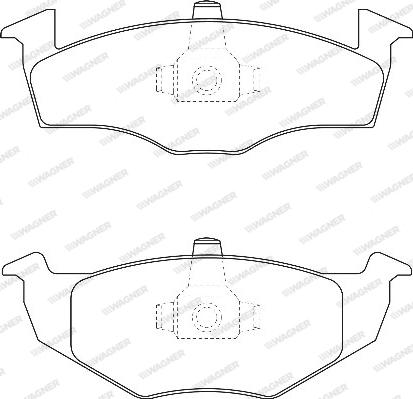 Wagner WBP21866B - Тормозные колодки, дисковые, комплект autospares.lv