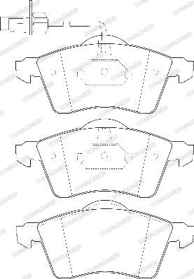 Wagner WBP21883A - Тормозные колодки, дисковые, комплект autospares.lv