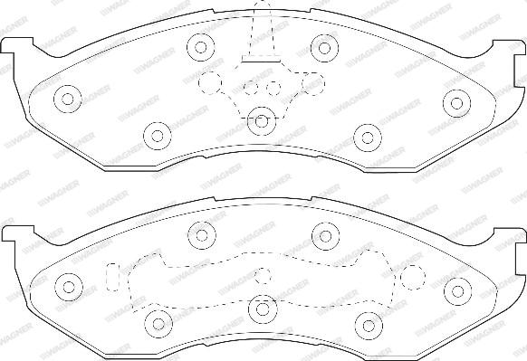 Wagner WBP21822A - Тормозные колодки, дисковые, комплект autospares.lv