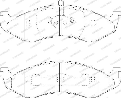 Wagner WBP21822B - Тормозные колодки, дисковые, комплект autospares.lv