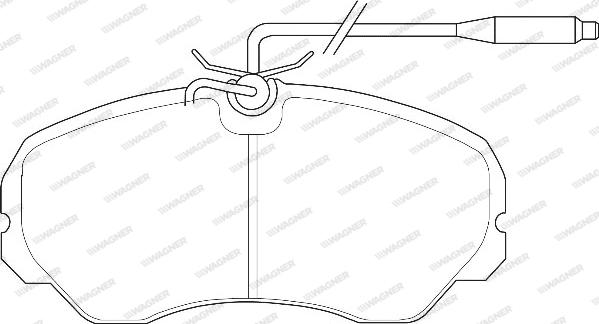 Wagner WBP21205A - Тормозные колодки, дисковые, комплект autospares.lv