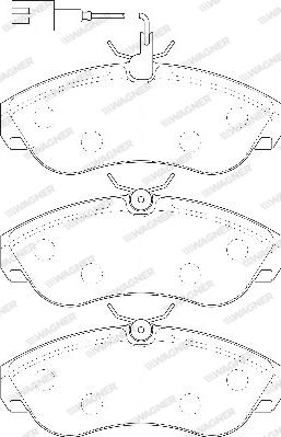 Wagner WBP21799B - Тормозные колодки, дисковые, комплект autospares.lv