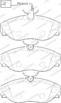 Wagner WBP21797B - Тормозные колодки, дисковые, комплект autospares.lv