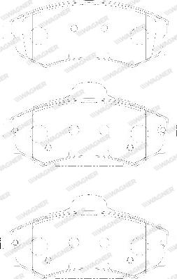 Wagner WBP21725A - Тормозные колодки, дисковые, комплект autospares.lv