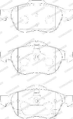 Wagner WBP23996A - Тормозные колодки, дисковые, комплект autospares.lv