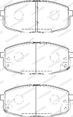 Wagner WBP23966A - Тормозные колодки, дисковые, комплект autospares.lv