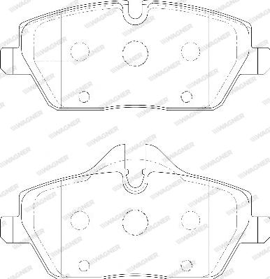 Wagner WBP23915A - Тормозные колодки, дисковые, комплект autospares.lv