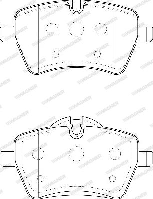 Wagner WBP23984A - Тормозные колодки, дисковые, комплект autospares.lv