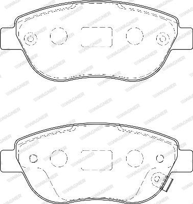 Wagner WBP23981A - Тормозные колодки, дисковые, комплект autospares.lv