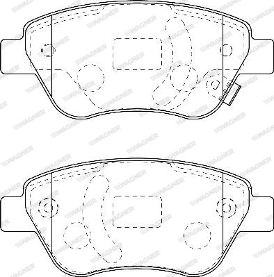 Wagner WBP23982A - Тормозные колодки, дисковые, комплект autospares.lv