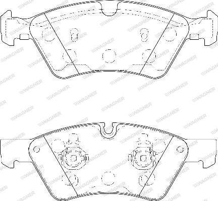 Wagner WBP23922A - Тормозные колодки, дисковые, комплект autospares.lv