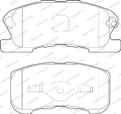 Wagner WBP23497A - Тормозные колодки, дисковые, комплект autospares.lv