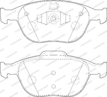 Wagner WBP23440A - Тормозные колодки, дисковые, комплект autospares.lv