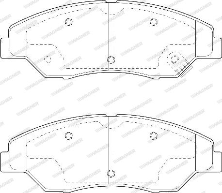 Wagner WBP23442A - Тормозные колодки, дисковые, комплект autospares.lv