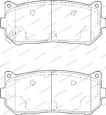 Wagner WBP23455A - Тормозные колодки, дисковые, комплект autospares.lv