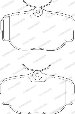 Wagner WBP23458A - Тормозные колодки, дисковые, комплект autospares.lv