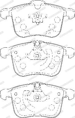 Wagner WBP23404A - Тормозные колодки, дисковые, комплект autospares.lv