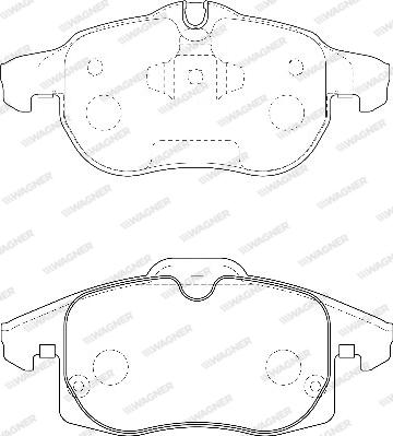 Wagner WBP23402A - Тормозные колодки, дисковые, комплект autospares.lv