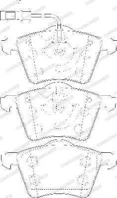 Wagner WBP23418A - Тормозные колодки, дисковые, комплект autospares.lv