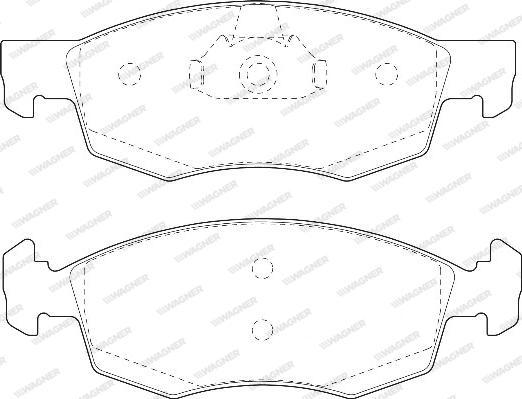 Wagner WBP23552A - Тормозные колодки, дисковые, комплект autospares.lv